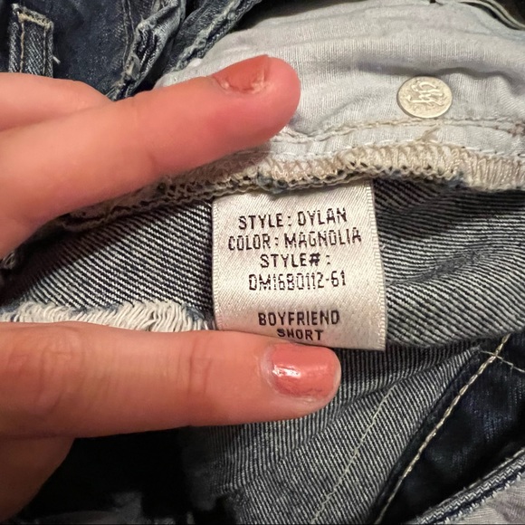 Lovers + Friends Dylan Magnolia Wash Distressed Denim Shorts - Picture 4 of 4